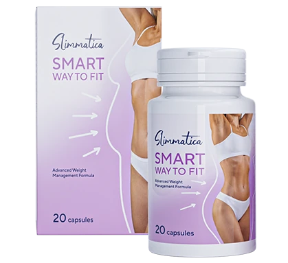 Envase principal de Slimmatica, la bebida para adelgazar con té matcha.